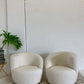 Gorgeous Boucle Vladimir Kagan Style Swivel Tub Chair