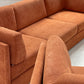 Rust Corduroy Vintage Modular Sofa