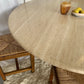 Large Vintage Circular 6-8 Seater Travertine Dining Table