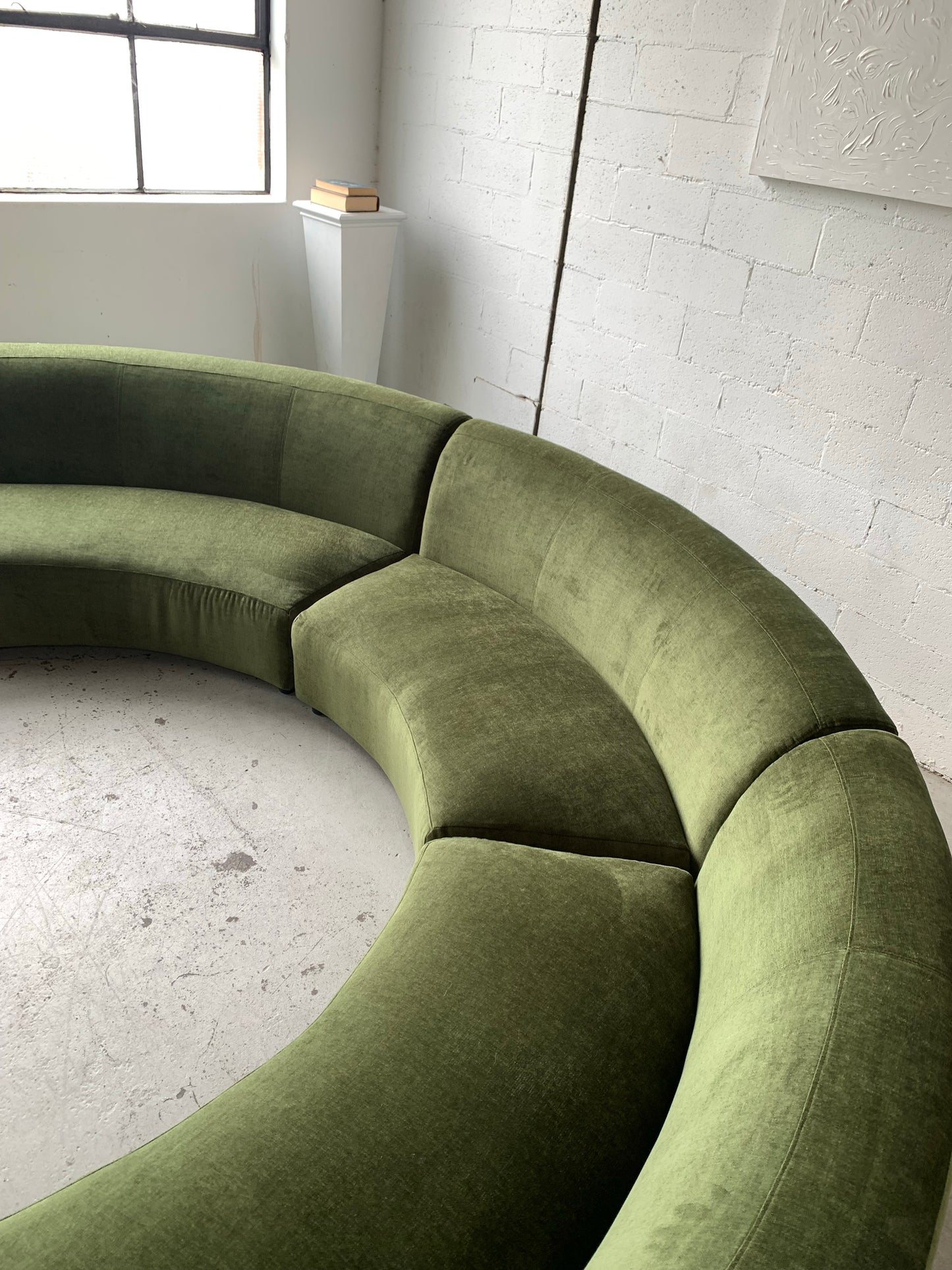 Bespoke Velvet Modular in Deep Botanical Green