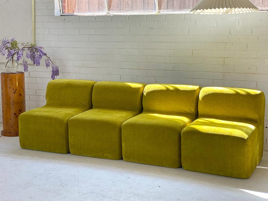 Velvet Chubby Modular Sofa Set