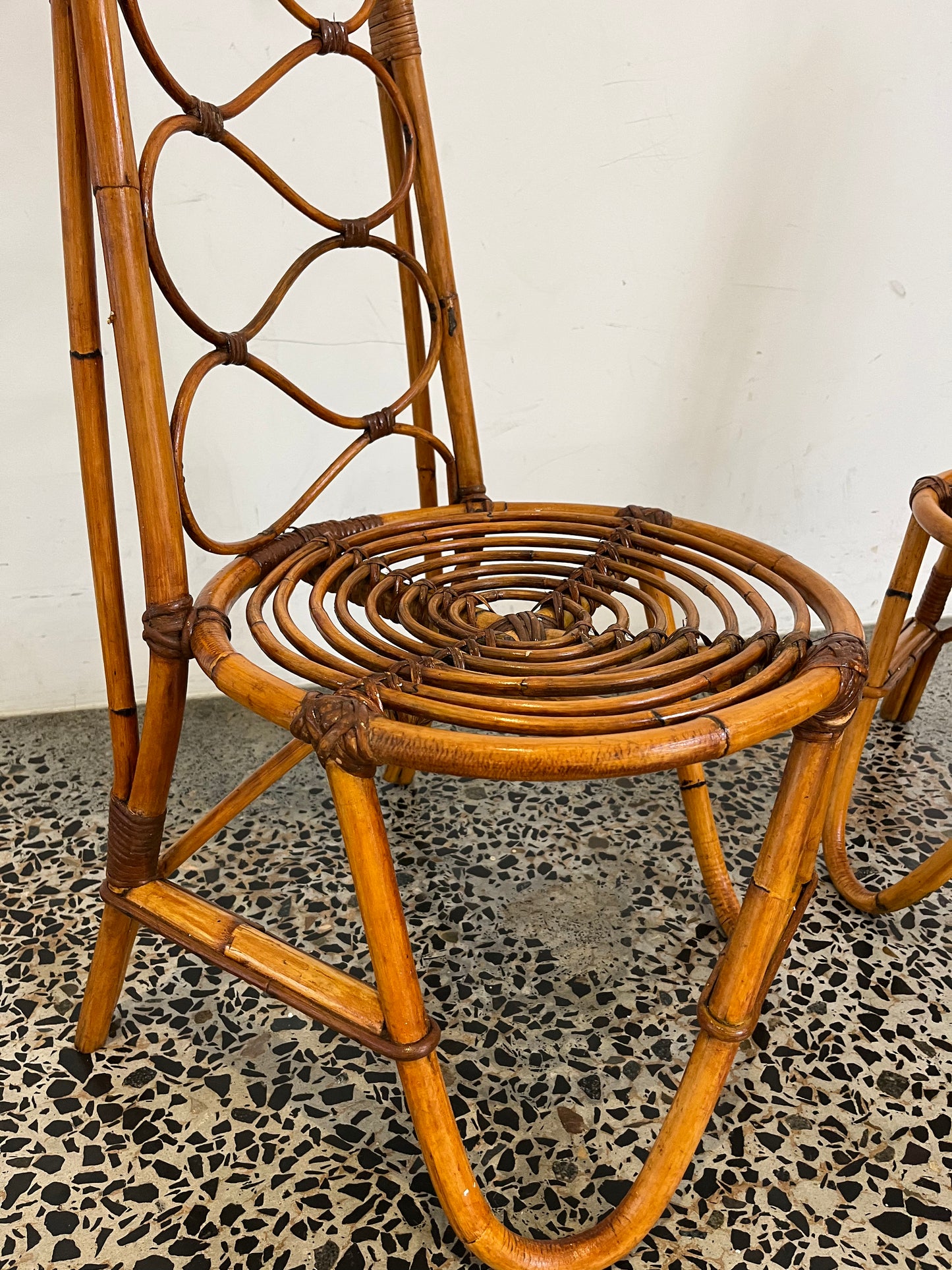 Italian 1960’s Bamboo Chair - One Available