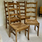 - Set of Eight Oak & Cord Dining Chairs