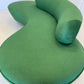 Stunning Green Curved Velvet Sofa