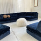 - Bespoke Curved Midnight Chenille Modular Sofa