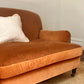 - Custom British Howard & Sons-Style Sofa in Ginger Velvet