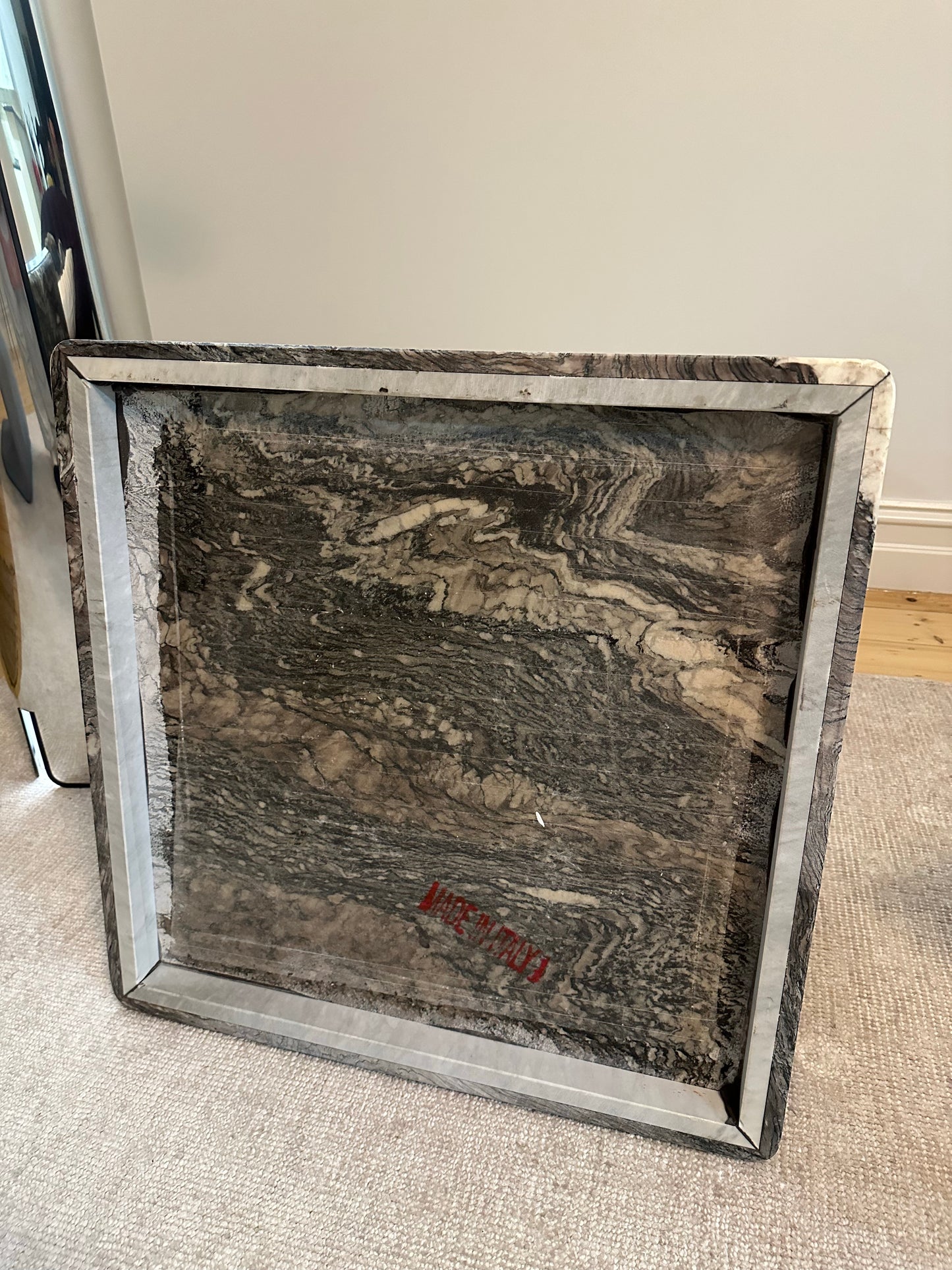 - Vintage Cippolino Marble Side Table, Italy