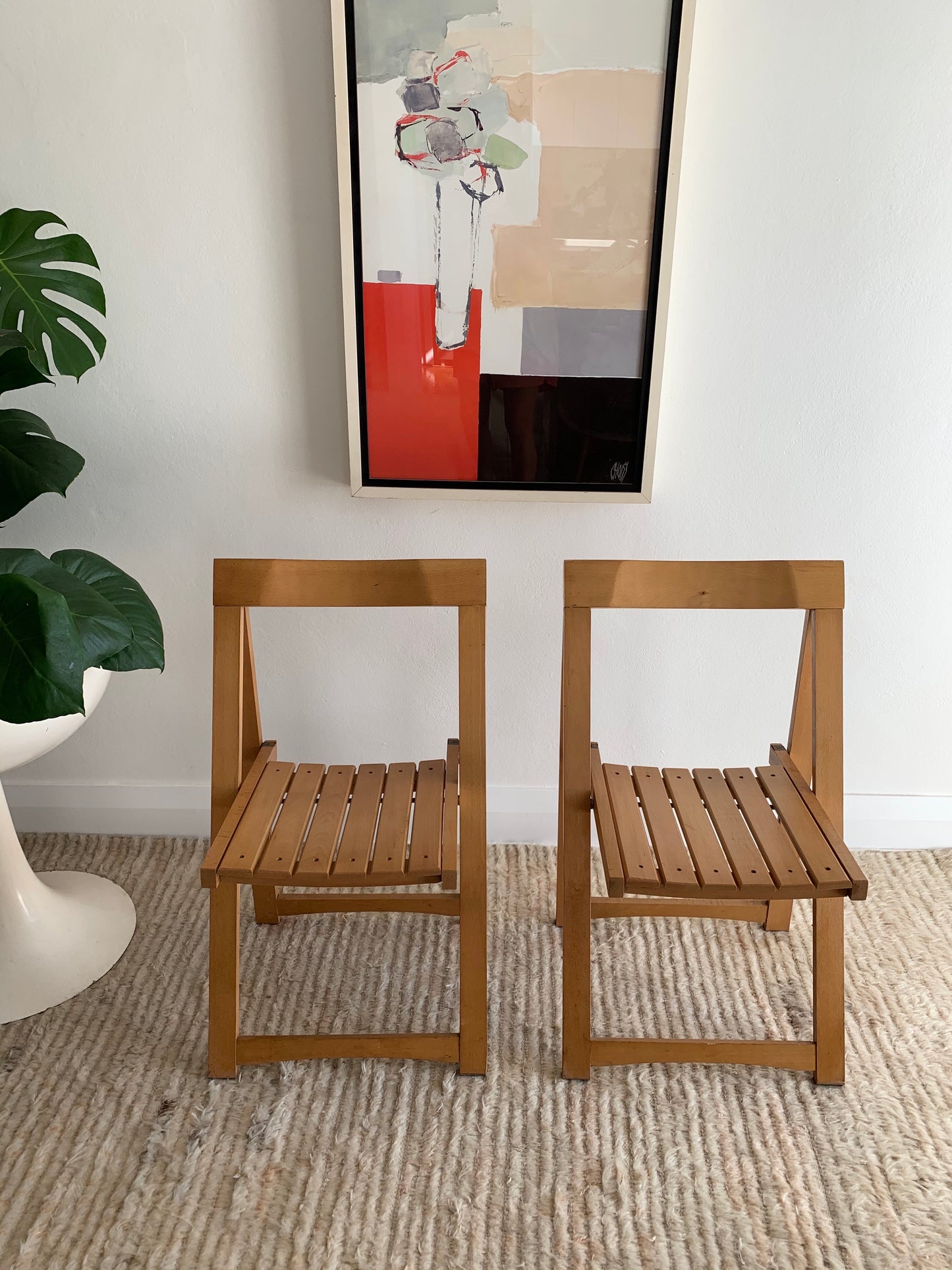 Original 1960’s Aldo Jacober and Pierangela d’Aniello “Trieste” Folding Chairs for Bazzani