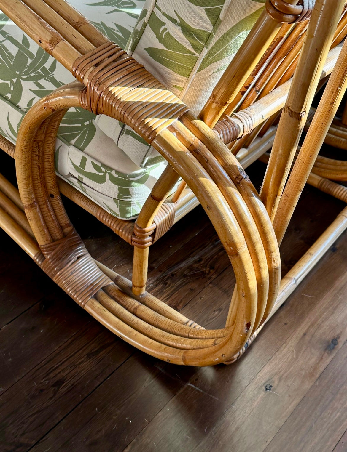 - Vintage Paul Frankl Pretzel Five Piece Cane Setting