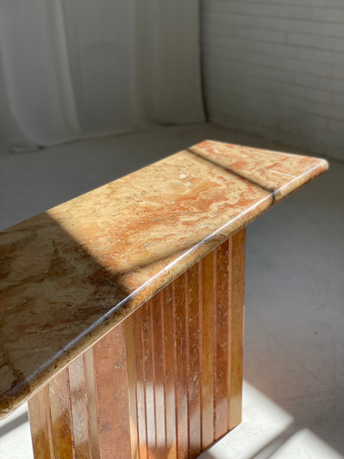 Orange Marble Hall Table