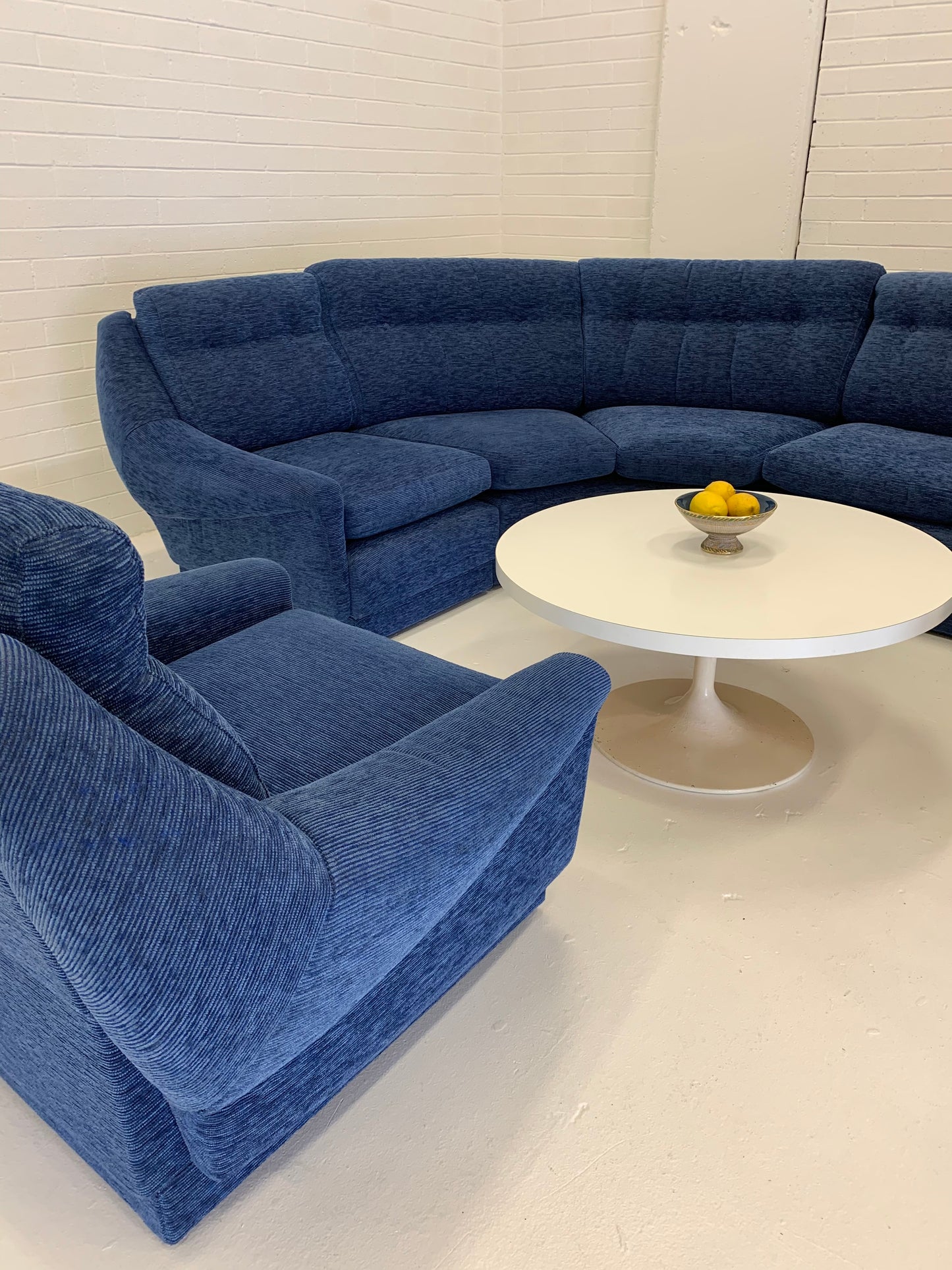 Vintage Modular Curved Sofa by Parker