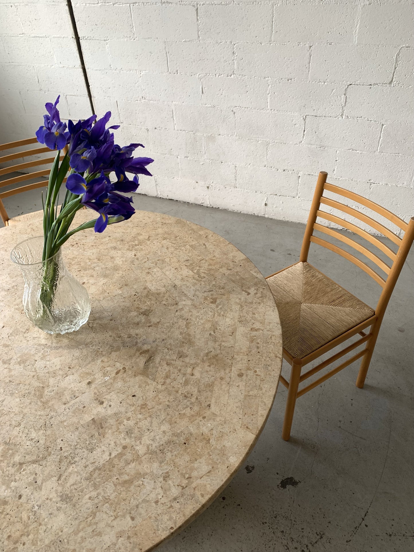 Set of Four Rush Dining Chairs