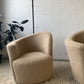 Vladimir Kagan-Style Swivel Chair in Wool Boucle - Two Available