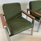 Vintage Teak and Chrome Sebel Armchairs