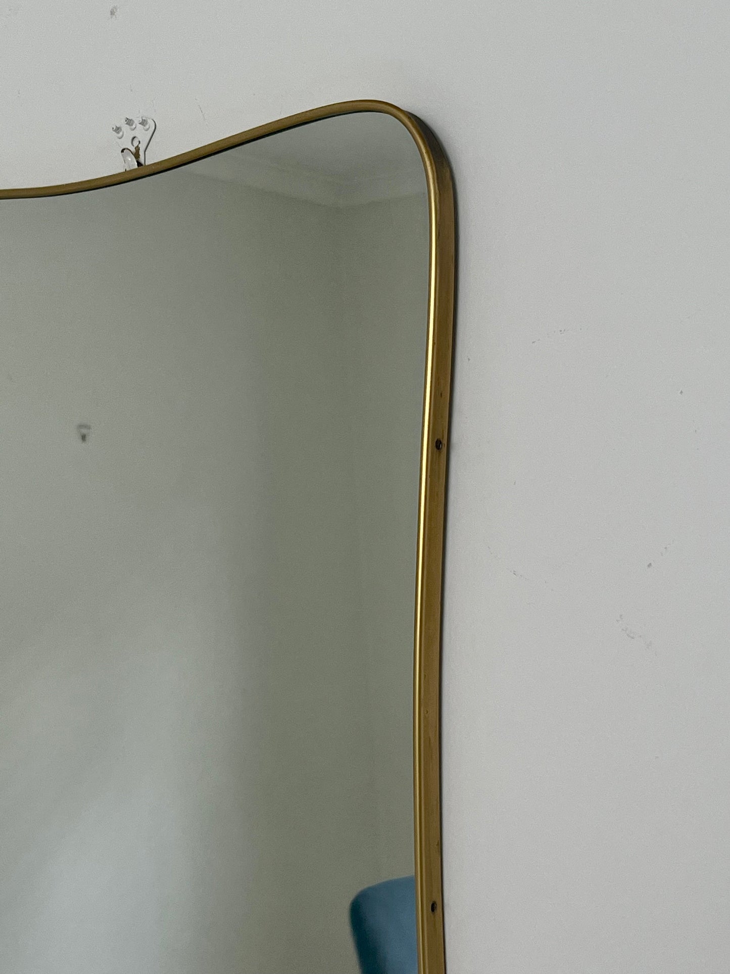 - 1950s Italian Brass Mirror - Wavy