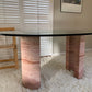 Rare Pink Travertine Table