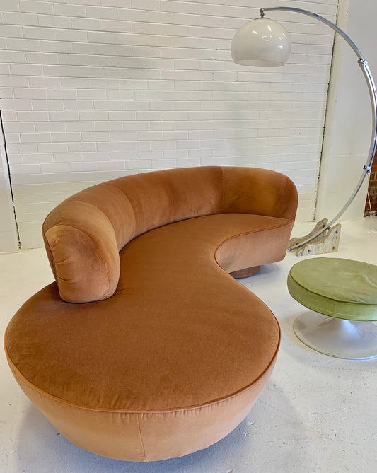 Stunning Curved Velvet Sofa