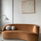 Bespoke Curved Sofa in Ginger Velvet
