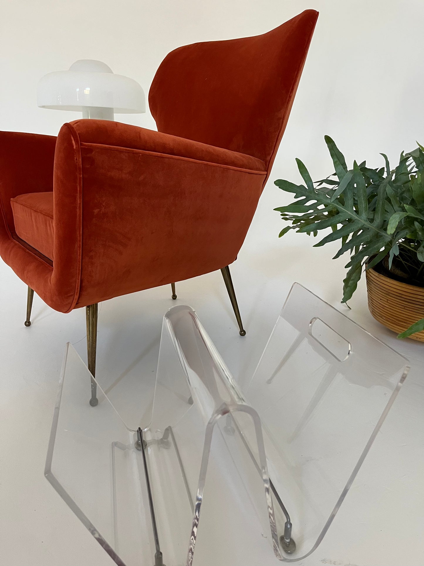 Vintage Perspex Magazine Rack