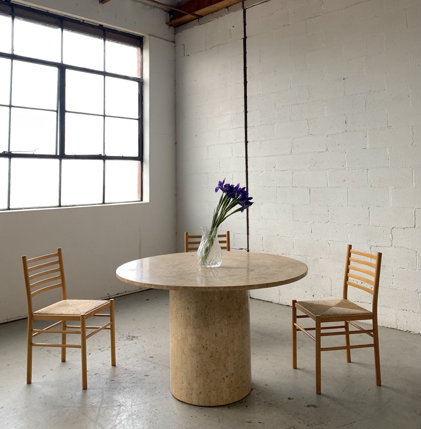 Set of Four Rush Dining Chairs