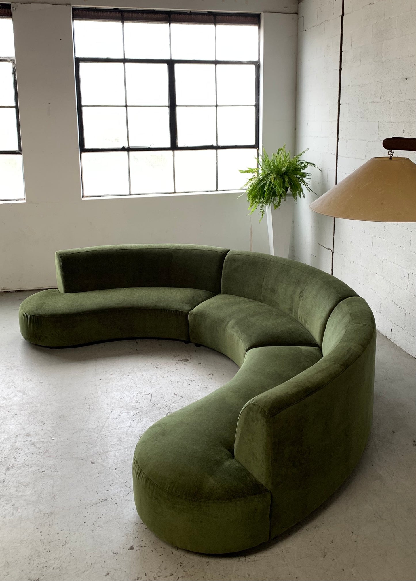 Bespoke Velvet Modular in Deep Botanical Green