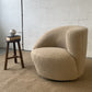 Sculptural Wool Boucle Swivel Chair by Design Warehouse