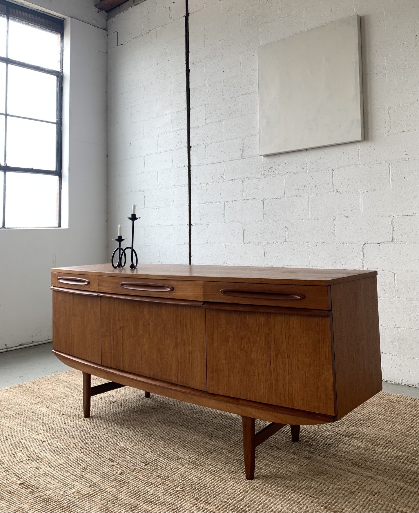 Bow Front Mid Century Sideboard
