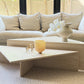 Vintage Italian Split Unfilled Travertine Coffee Table
