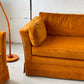 Large Burnt Orange Velvet Lounge