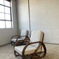 Classic Cane Pretzel Chair in Boucle - Two Available