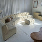 - Soft Cream Curved Modular Sofa Set