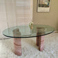 Rare Pink Travertine Table