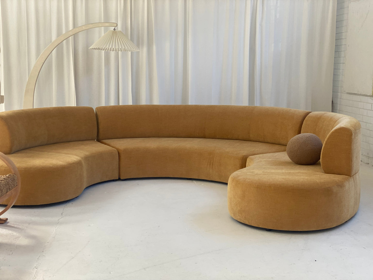 Bespoke Mustard Curvy Modular Sofa