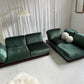 - Low Green Velvet Modular Sofa Set