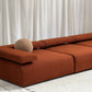 Large Bespoke Rust Boucle Modular Sofa