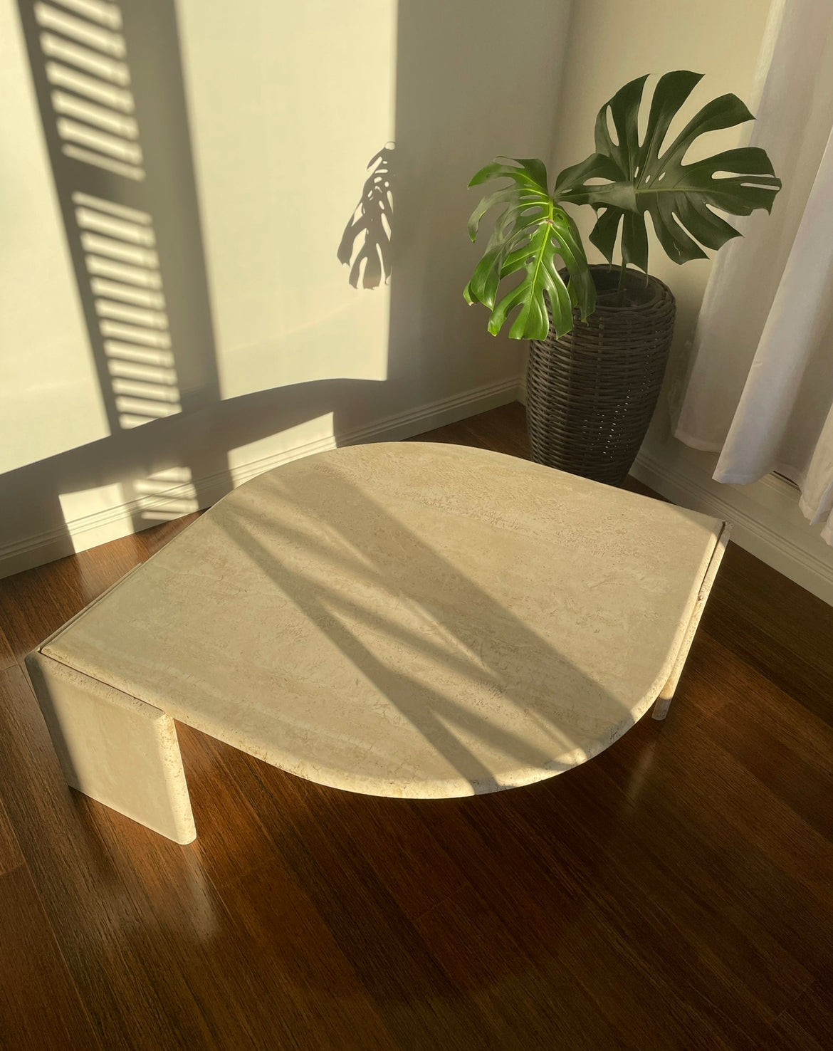 Teardrop Traverting Coffee Table