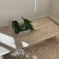 Large Vintage Unfilled Travertine Coffee Table