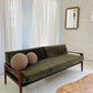 - Green Velvet Mid Century Sofa