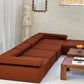 Large Bespoke Rust Boucle Modular Sofa