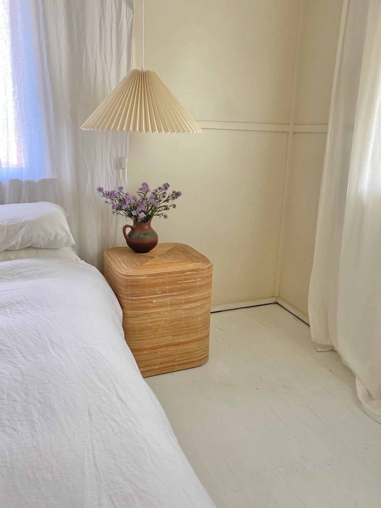 Pair of Rattan Bedside Tables