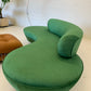 Stunning Green Curved Velvet Sofa