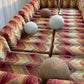 Vintage 9 Piece Geometric Corduroy Modular Sofa & Ottoman (Set)
