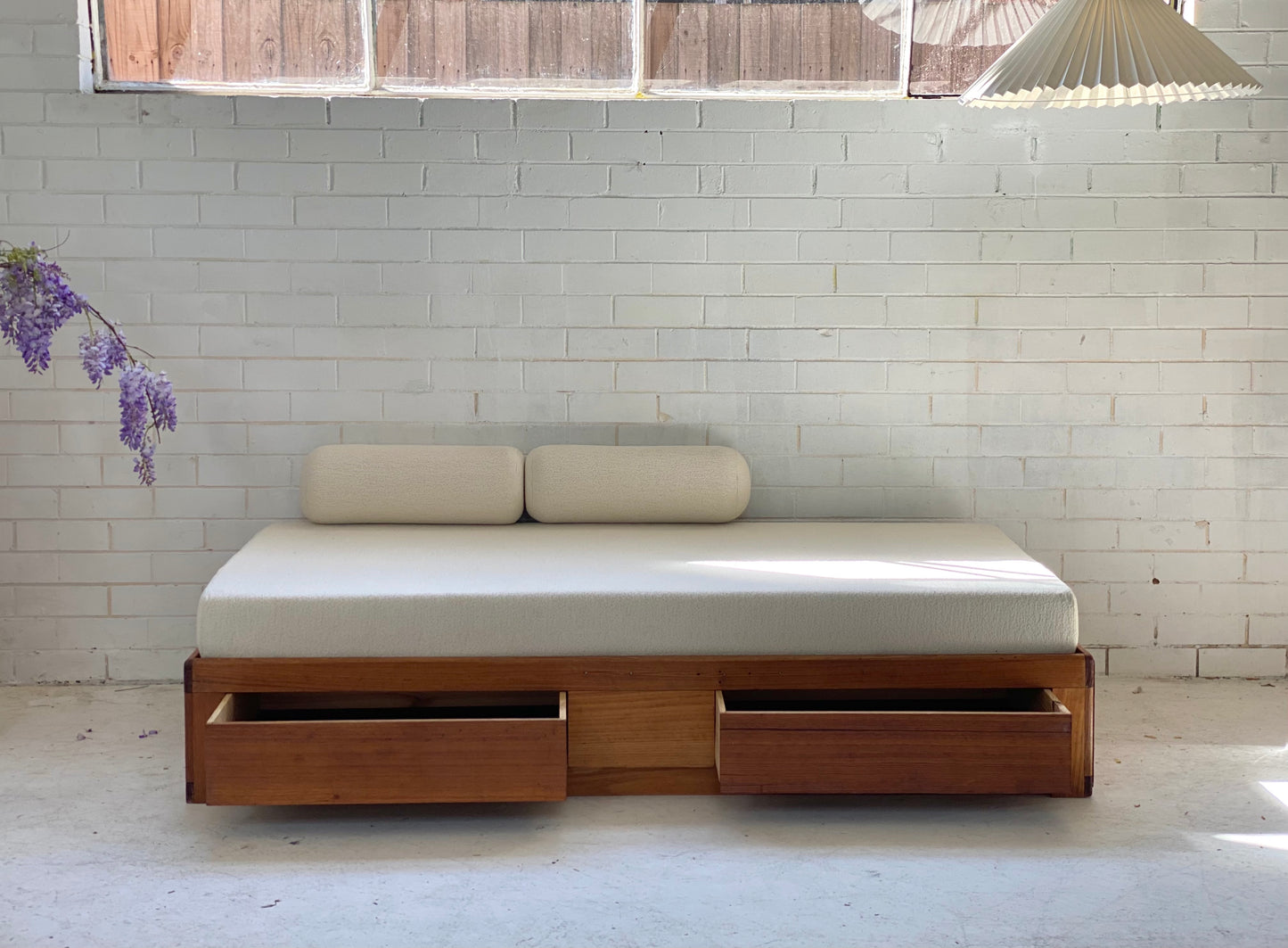 Vintage Handmade Wooden Daybed Sofa