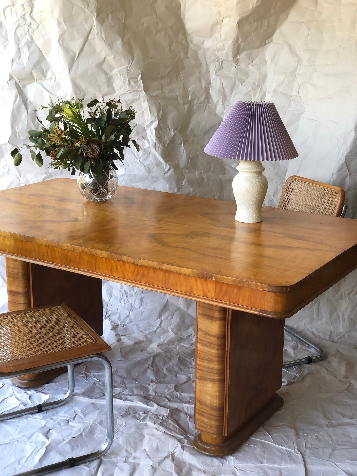 Art Deco timber veneer table