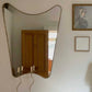 XL Trapeze Brass Mirror