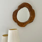 - Wooden Organic Form Mirror, 1970s