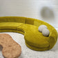 - Bespoke Large Chartreuse Velvet Curved Modular Sofa