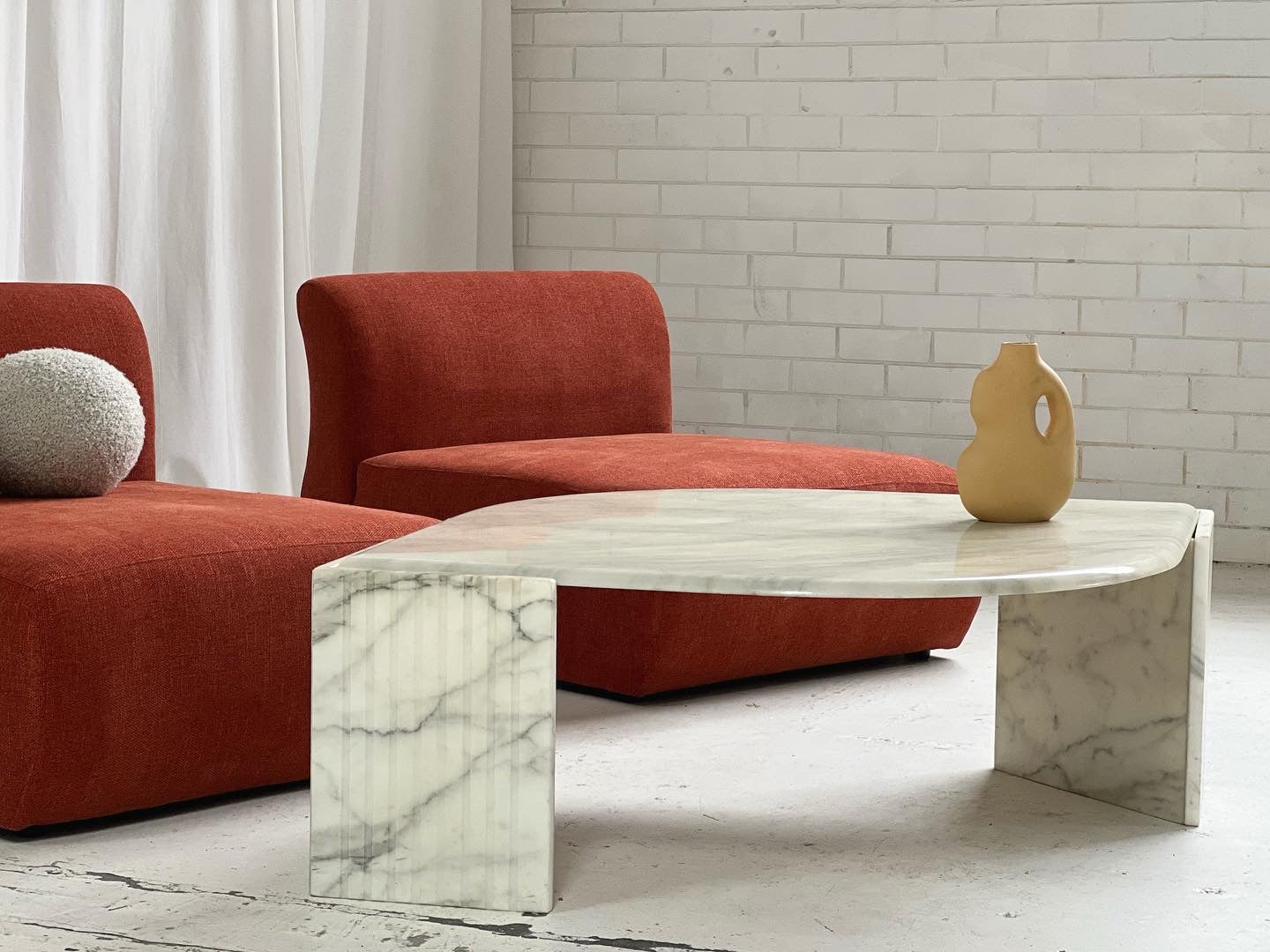 Vintage Marble Tear Drop Coffee Table