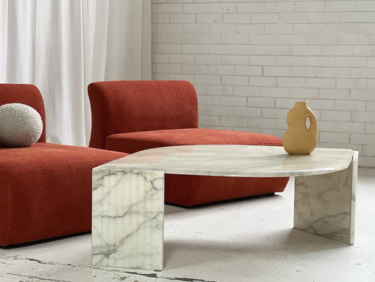 Vintage Marble Tear Drop Coffee Table
