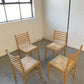 Set of Four Rush Dining Chairs